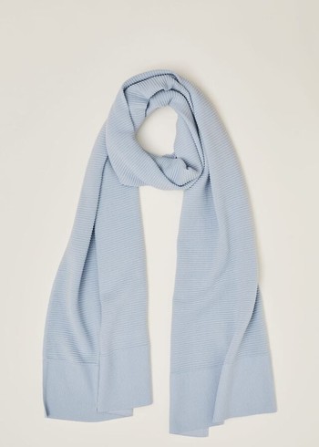 Phase Eight Lorell Ribbed Texture Scarves Blue Canada | XSFIMR-915